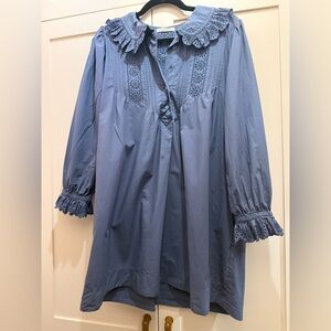 Doen Nerona dress in Atlantic blue